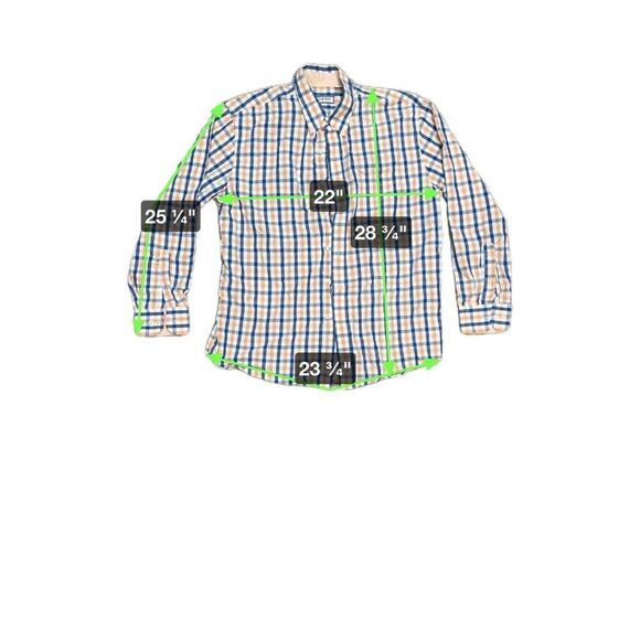 Izod Large Orange Blue Plaid Long Sleeve Button Down Shirt UF Gators Clemson - Picture 5 of 5